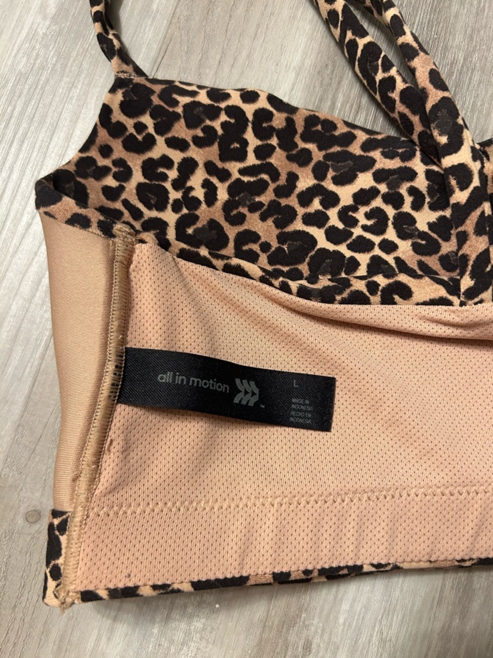 All in Motion leopard sports bra and tennis skirt size large - Picture 8 of 8